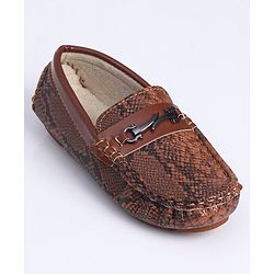 Cute Walk by Babyhug Slip On Formal Shoes- Brown