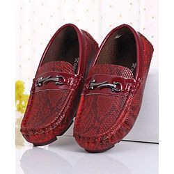 Cute Walk by Babyhug Slip On Formal Shoes- Red