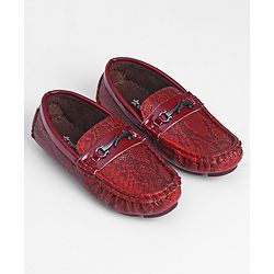 Cute Walk by Babyhug Slip On Formal Shoes- Red