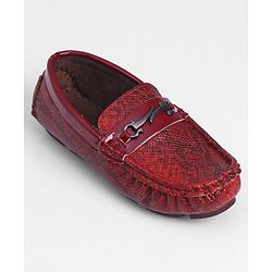 Cute Walk by Babyhug Slip On Formal Shoes- Red