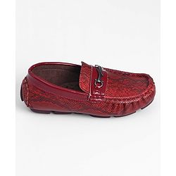 Cute Walk by Babyhug Slip On Formal Shoes- Red