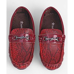 Cute Walk by Babyhug Slip On Formal Shoes- Red