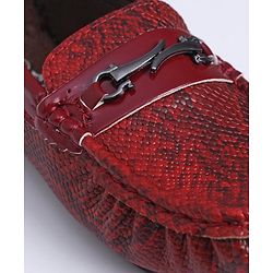 Cute Walk by Babyhug Slip On Formal Shoes- Red
