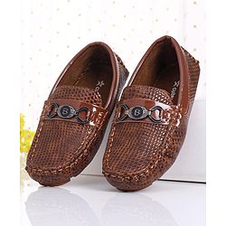 Cute Walk by Babyhug Slip On Formal Shoes- Brown