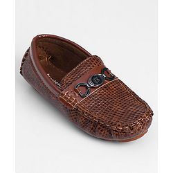 Cute Walk by Babyhug Slip On Formal Shoes- Brown