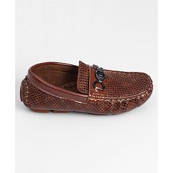 Cute Walk by Babyhug Slip On Formal Shoes- Brown