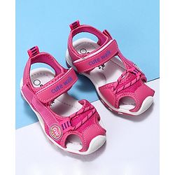 Cute Walk by Babyhug Velcro Closure Sandals- Fuchsia