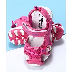Cute Walk by Babyhug Velcro Closure Sandals- Fuchsia
