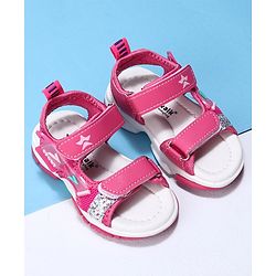 Cute Walk by Babyhug Velcro Closure Sandals- Fuchsia