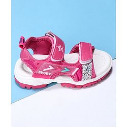Cute Walk by Babyhug Velcro Closure Sandals- Fuchsia