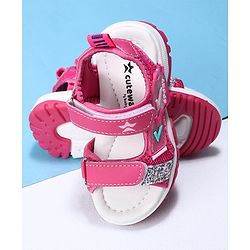 Cute Walk by Babyhug Velcro Closure Sandals- Fuchsia