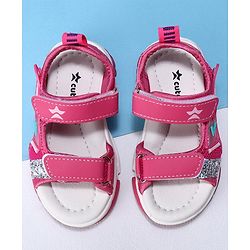 Cute Walk by Babyhug Velcro Closure Sandals- Fuchsia
