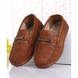 Cute Walk by Babyhug Slip On Formal Shoes - Brown