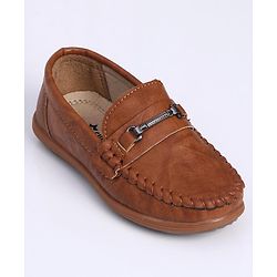 Cute Walk by Babyhug Slip On Formal Shoes - Brown