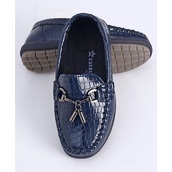 Cute Walk by Babyhug Slip On Formal Shoes - Dark Blue