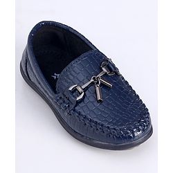 Cute Walk by Babyhug Slip On Formal Shoes - Dark Blue