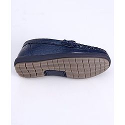 Cute Walk by Babyhug Slip On Formal Shoes - Dark Blue