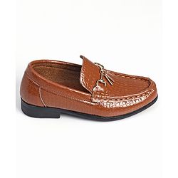 Cute Walk by Babyhug Slip On Formal Shoes - Brown