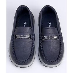 Cute Walk by Babyhug Slip On Formal Shoes - Dark Blue