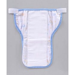 Babyhug Muslin Cotton Reusable Velcro Printed Cloth Nappies Small Set of 5 - Multicolor