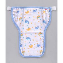 Babyhug Muslin Cotton Reusable Velcro Printed Cloth Nappies Small Set of 5 - Multicolor