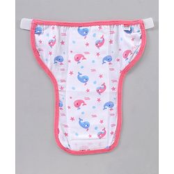 Babyhug Muslin Cotton Reusable Velcro Printed Cloth Nappies Small Set of 12 - Multicolor