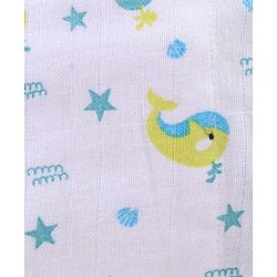 Babyhug Muslin Cotton Reusable Velcro Printed Cloth Nappies Small Set of 12 - Multicolor