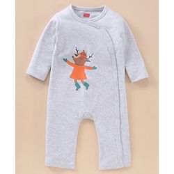 Babyhug Full Sleeves Romper Animal Print Pack Of 2 - Multicolor