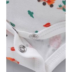 Babyhug 100% Cotton Half Sleeves Onesies Striped And Squirrel Print Pack of 3 - Multicolour