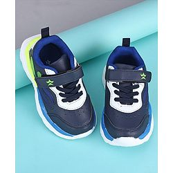 Cute Walk by Babyhug Sneakers With Velcro Closure Solid - Navy Blue