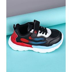 Cute Walk by Babyhug Sneakers With Velcro Closure Solid - Black Blue