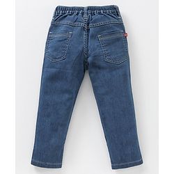 Babyhug Full Length Washed Denim Jeans - Blue
