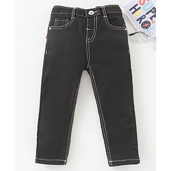 Babyhug Full Length Washed Denim Jeans - Light Blue