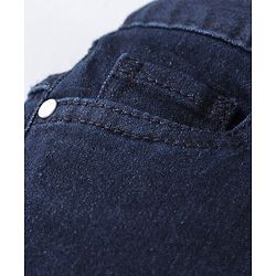 Babyhug Full Length Washed Denim Jeans - Dark Blue