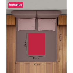 Babyhug Waterproof Mattress Protector Covers -  Maroon