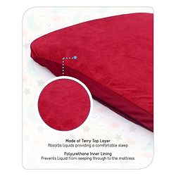 Babyhug Waterproof Mattress Protector Covers -  Maroon
