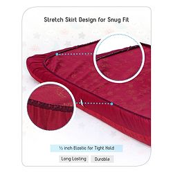 Babyhug Waterproof Mattress Protector Covers - Maroon