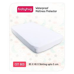 Babyhug Waterproof Mattress Protector Covers - White