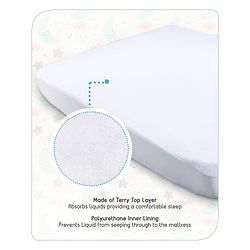 Babyhug Waterproof Mattress Protector Covers - White
