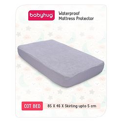 Babyhug Waterproof Mattress Protector Covers -  Grey