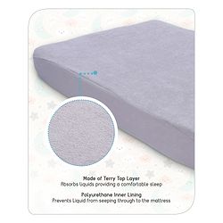 Babyhug Waterproof Mattress Protector Covers -  Grey