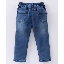 Babyhug Full Length Washed Denim Jeans - Blue