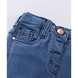 Babyhug Full Length Washed Denim Jeans - Blue