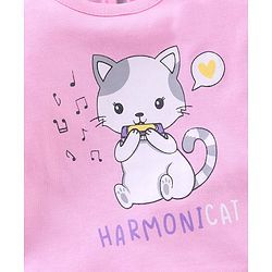 Babyhug Full Sleeves Tees Kitty & Text Print Pack of 3 - Multicolor