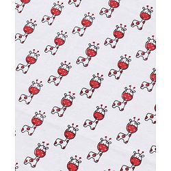 Babyhug Knit Terry Towels And Cartoon Print Pack Of 2 - Red