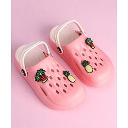 Cute Walk by Babyhug Slip-On Clogs Pineapple Applique - Peach