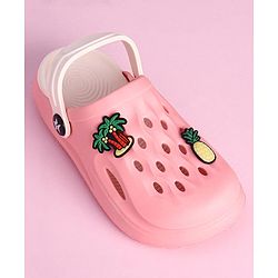 Cute Walk by Babyhug Slip-On Clogs Pineapple Applique - Peach