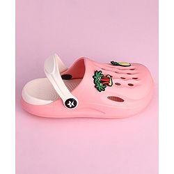 Cute Walk by Babyhug Slip-On Clogs Pineapple Applique - Peach