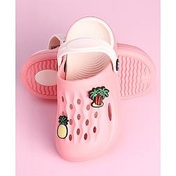 Cute Walk by Babyhug Slip-On Clogs Pineapple Applique - Peach