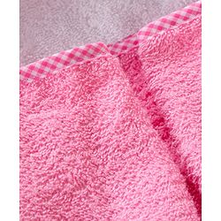 Babyhug Cotton Woven Hooded Cat Embroidery Hodded Towel - Pink